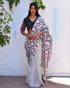 Twilight Sparkle Hand Block Printed Mul Mul Cotton Saree