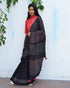 Ruby Radiance Hand Block Printed Mulmul Cotton Saree
