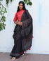 Ruby Radiance Hand Block Printed Mulmul Cotton Saree