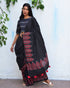 Moonlit Serenade Hand Block Printed Mulmul Cotton Saree