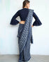 Indigo Glory Hand Block Printed Cotton Saree
