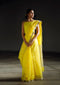Handwoven Yellow Chanderi Saree