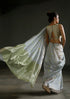 Handwoven Grey Chanderi Saree