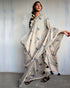 Ivory Blockprinted Cotton Mul Saree