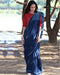 Dragonfly Flight Hand Block Printed Cotton Saree