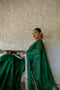 Handloom Cotton Silk Green Saree