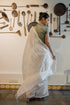 Handwoven Cotton Silk White Saree