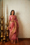 Handwoven Light Pink Banarasi Silk Saree