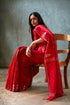 Handwoven Red Bengal Jamdani Saree