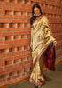 Handwoven Gold Striped Banarasi Saree