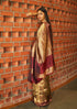 Handwoven Gold Striped Banarasi Saree
