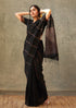 Handwoven Khesh Bengal Cotton Black Saree