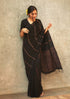 Handwoven Khesh Bengal Cotton Black Saree