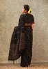 Handwoven Khesh Bengal Cotton Black Saree