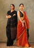Handwoven Khesh Bengal Cotton Black Saree