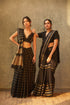 Handwoven Black & Gold Maheshwari Saree