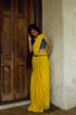Handwoven Yellow Bengal Jamdani Saree