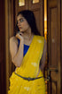Handwoven Yellow Bengal Jamdani Saree
