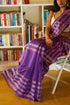 Handloom Purple Maheshwari Saree