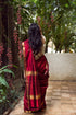 Handwoven Cotton Silk Maroon Mangalgiri Saree
