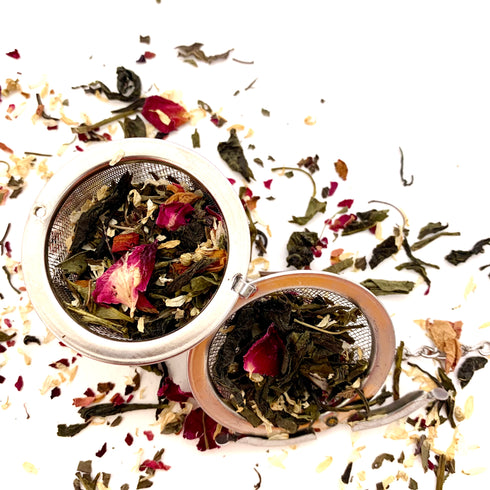 Organic Chamomile Rose Whole Leaf Green Tea