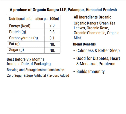 Organic Chamomile Rose Whole Leaf Green Tea